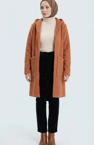 Winterjas Met Capuchon Ritssluiting En Zakken 2211-03 Beige 2211-03