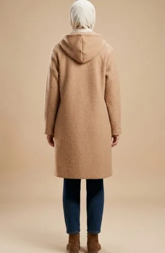 Winterjas Met Capuchon Ritssluiting En Zakken 2211-04 Beige 2211-04