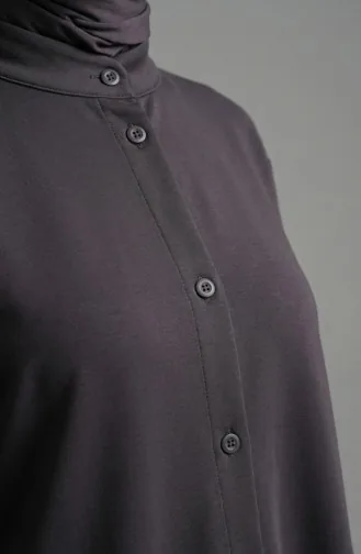 Tweedelig Setje Met Overhemdkraag Tuniek En Broek Met Knoopsluiting 2210-01 Antraciet 2210-01