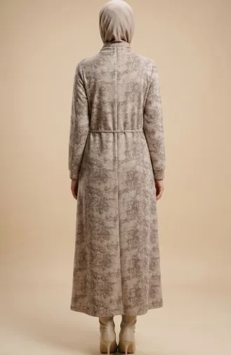 Modalkleid Mit Hemdkragen Reißverschluss Und Schnürung 0235-01 Nerz 0235-01