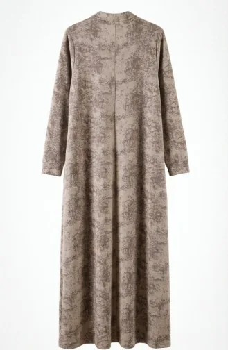 Modalkleid Mit Hemdkragen Reißverschluss Und Schnürung 0235-01 Nerz 0235-01