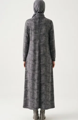 Hemdkragenkleid Mit Reißverschluss Und Schnürung 0235-02 Anthrazit 0235-02