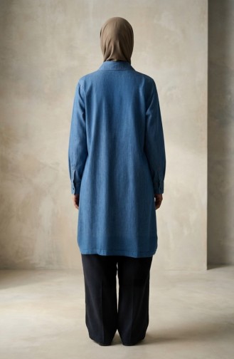 تونيك جينز طويل بأزرار 0312-01 أزرق 0312-01