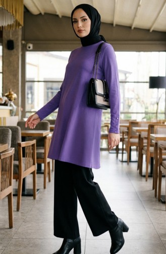 Viskon Uzun Tunik 5026-14 Mor
