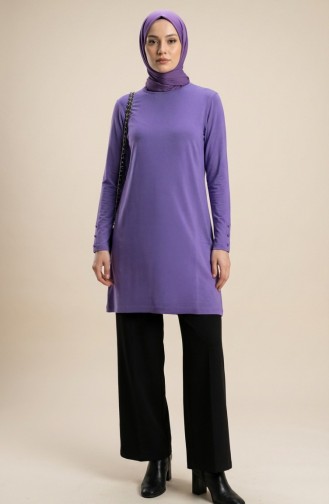 Viskon Uzun Tunik 5026-14 Mor