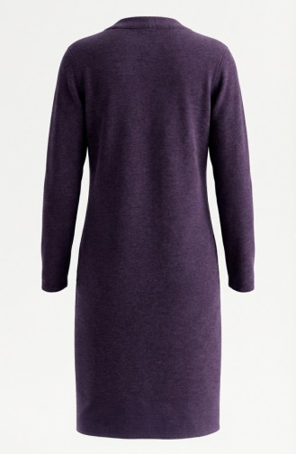 Düğmeli Hırka 5025-04 Mor