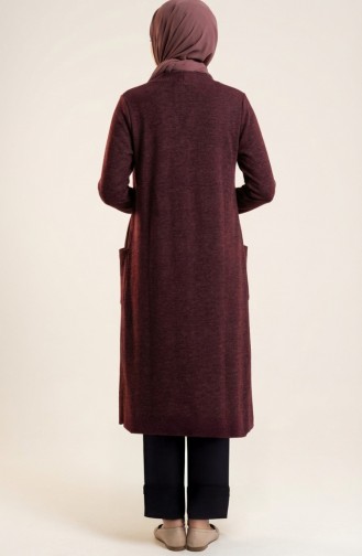 Buttoned Cardigan 5025-05 Burgundy 5025-05