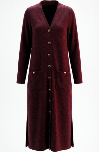 Buttoned Cardigan 5025-05 Burgundy 5025-05