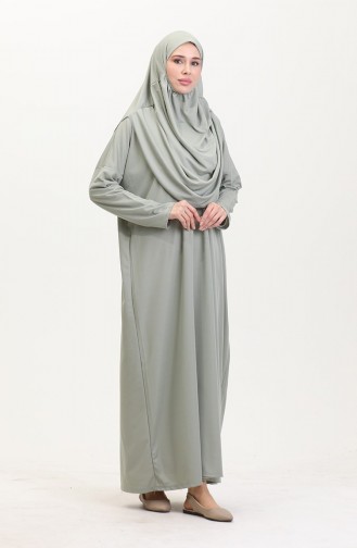 Praktisches Gebetskleid Mit Tasche 1973-11 Çağla Yeşil 1973-11