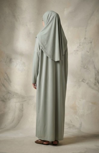 Praktisches Gebetskleid Mit Tasche 1973-11 Çağla Yeşil 1973-11