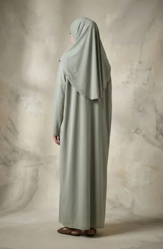 Practical Prayer Dress With Bag 1973-11 Çağla Yeşil 1973-11