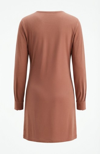 تونيك طويل من الفسكوز 5026-15 بني 5026-15