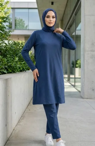 Lange Tuniek Van Viscose 5026 5026-17 Indigo 5026-17