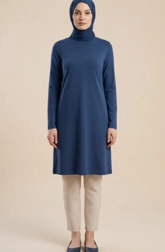 Lange Tuniek Van Viscose 5026 5026-17 Indigo 5026-17