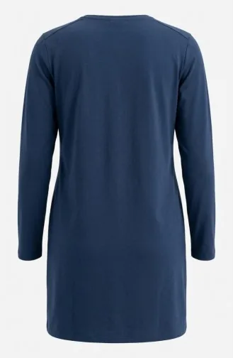 Lange Tuniek Van Viscose 5026 5026-17 Indigo 5026-17