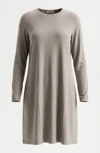 Lange Tuniek Van Viscose 5026-18 Donkere Nerts 5026-18