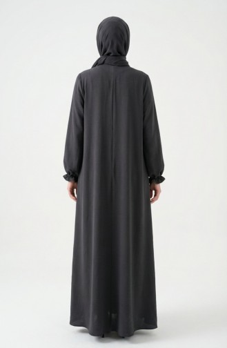 Aerobin Fabric Mevlana Ferace Mit Elastischen Ärmeln Und Reißverschluss 4140-02 Anthrazit 4140-02