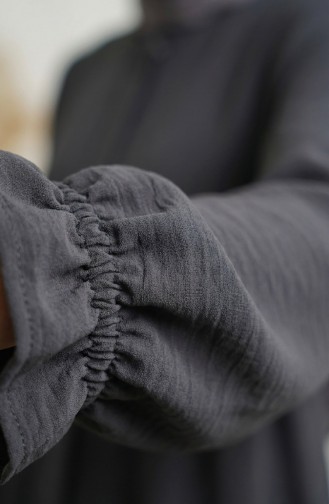 Aerobin Fabric Mevlana Ferace Mit Elastischen Ärmeln Und Reißverschluss 4140-02 Anthrazit 4140-02