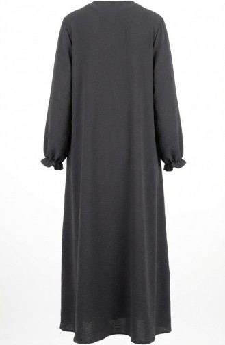 Aerobin Fabric Mevlana Ferace Mit Elastischen Ärmeln Und Reißverschluss 4140-02 Anthrazit 4140-02