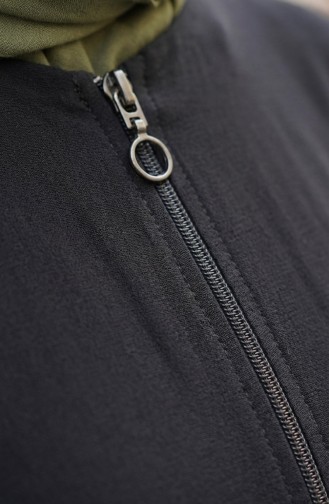 Abaya Mevlana En Tissu Aerobin Manches élastiquées Et Fermeture éclair Réf. 4140-03 Noire 4140-03