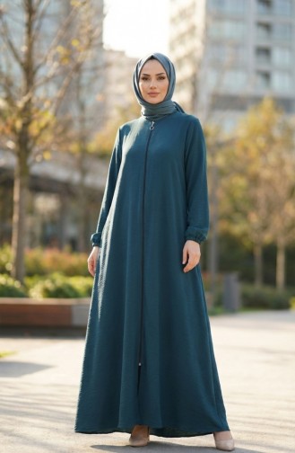 Aerobin Fabric Mevlana Ferace Avec Manches élastiquées Et Fermeture éclair 4140-05 Pétrole 4140-05