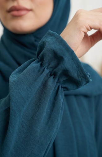 Aerobin Fabric Mevlana Ferace Avec Manches élastiquées Et Fermeture éclair 4140-05 Pétrole 4140-05