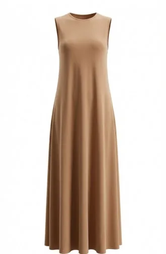 Tweedelig Setje Van Jasje En Jurk Van Scuba-stof 0233-02 Milky Coffee 0233-02
