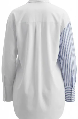 Garniertes Gestreiftes Hemd 4815-04 Indigo 4815-04