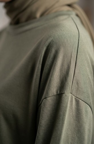 طقم أويشو من قطعتين، بلوزة وبنطال، لون كاكي، رقم الموديل 2164-06 2164-06