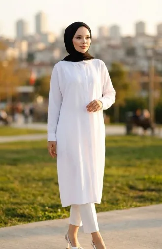 Raglan Sleeve Tunic 4066-02 White 4066-02