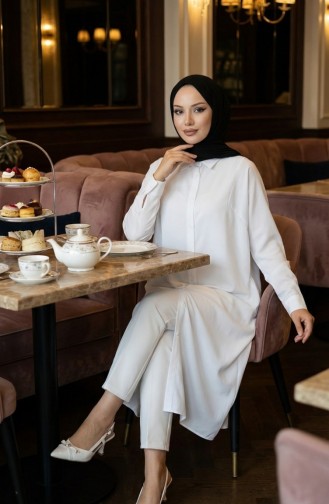 Tunique à Manches Raglan 4066-02 Blanche 4066-02