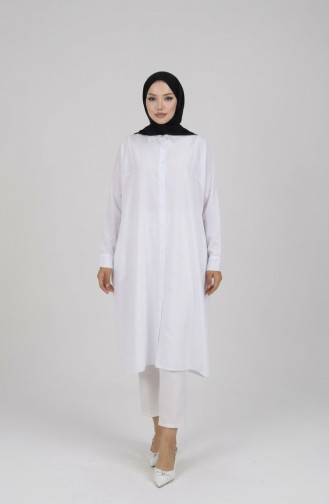 Tunique à Manches Raglan 4066-02 Blanche 4066-02