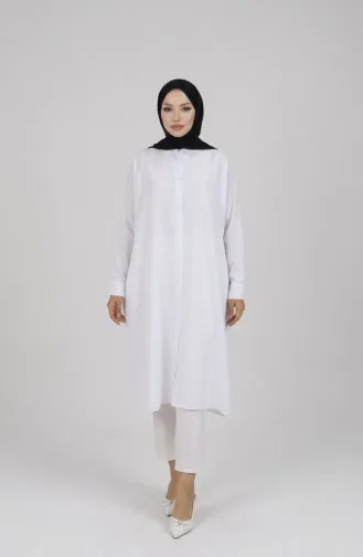 Raglan Sleeve Tunic 4066-02 White 4066-02