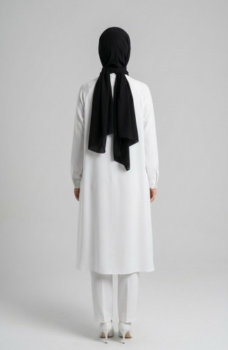 Tunique à Manches Raglan 4066-02 Blanche 4066-02