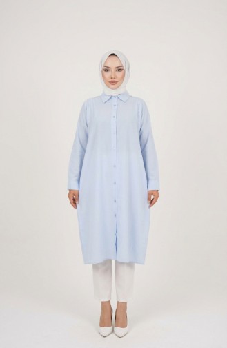 تونيك بأكمام راجلان 4066-04 أزرق فاتح 4066-04