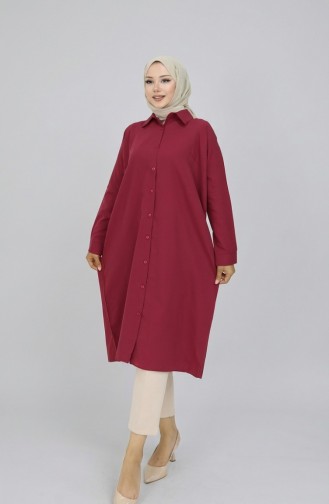 تونيك بأكمام راجلان 4066-09 أحمر كلاريت 4066-09