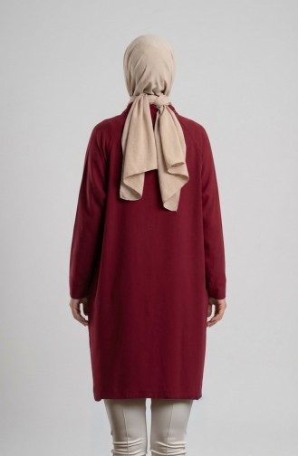 تونيك بأكمام راجلان 4066-09 أحمر كلاريت 4066-09