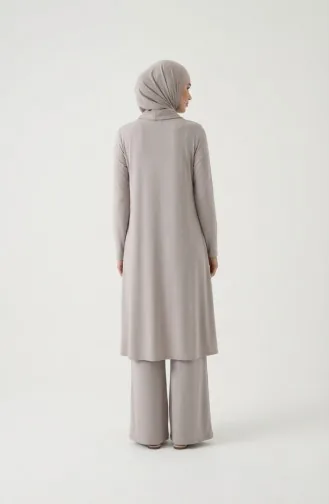 Oysho Kumaş Tunik Pantolon ikili Takım 5110-01 Bej