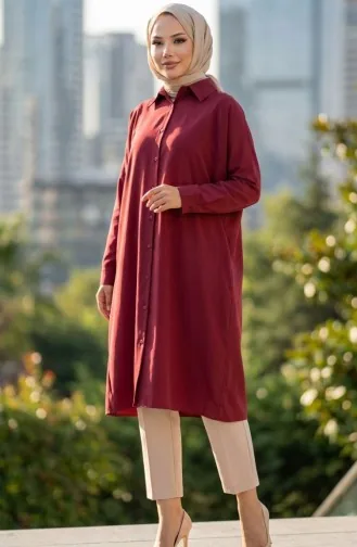 Tunique à Manches Raglan 4066-09 Rouge Bordeaux 4066-09