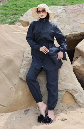 Maillot De Bain Hijab Avec Sac 2038-01 Noir 2038-01