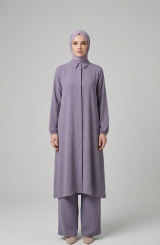 Tweedelige Set Van Tuniek En Broek Van Aerobin-stof 4142-01 Grijs 4142-01