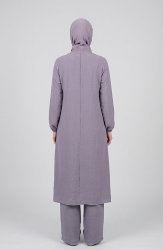 Tweedelige Set Van Tuniek En Broek Van Aerobin-stof 4142-01 Grijs 4142-01