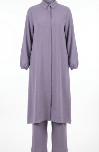 Tweedelige Set Van Tuniek En Broek Van Aerobin-stof 4142-01 Grijs 4142-01