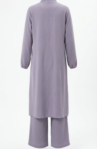 Tweedelige Set Van Tuniek En Broek Van Aerobin-stof 4142-01 Grijs 4142-01