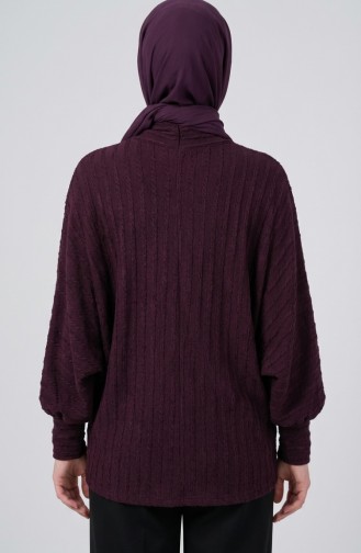 Blouse Met Strikkraag 71370-01 Pruim 71370-01