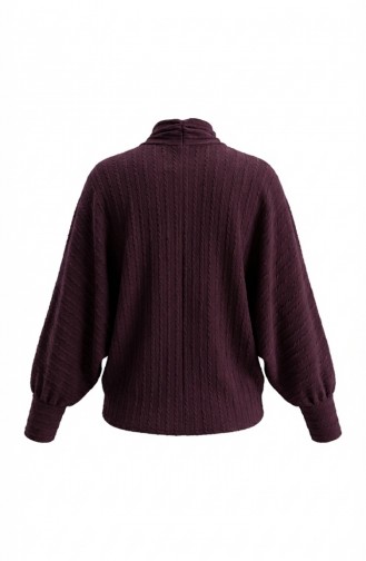 Blouse Met Strikkraag 71370-01 Pruim 71370-01