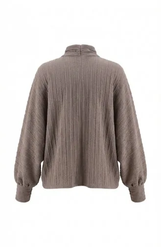 Bluse Mit Bindekragen 71370-02 Nerz 71370-02