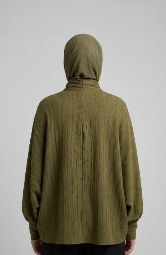 Tie Collar Blouse 71370-03 Olive Green 71370-03