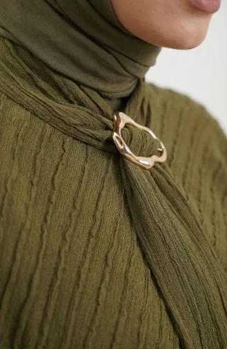 Tie Collar Blouse 71370-03 Olive Green 71370-03