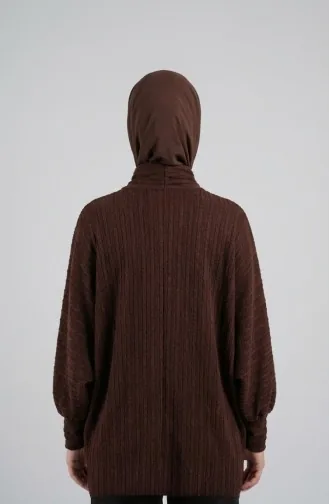 Chemisier à Col Cravate 71370-04 Marron 71370-04